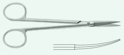 Ножицi гострокiнцевi, зiгнутi, Пак Йозеф, 140 мм Surgimax 04-428-14T